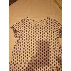 PureJill Cotton Women's Small/medium Short Sleeve Tee With Longer Length